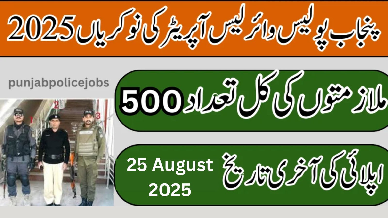 Punjab Police Wireless Operator Jobs 2025