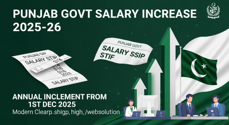 Annual Increment Chart: Punjab Government Salary Increase from 1st ...